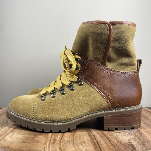 Frye & Co Anise Fold Over Womens Size 10M Brown Leather Hiker Boots - Picture 2 of 8